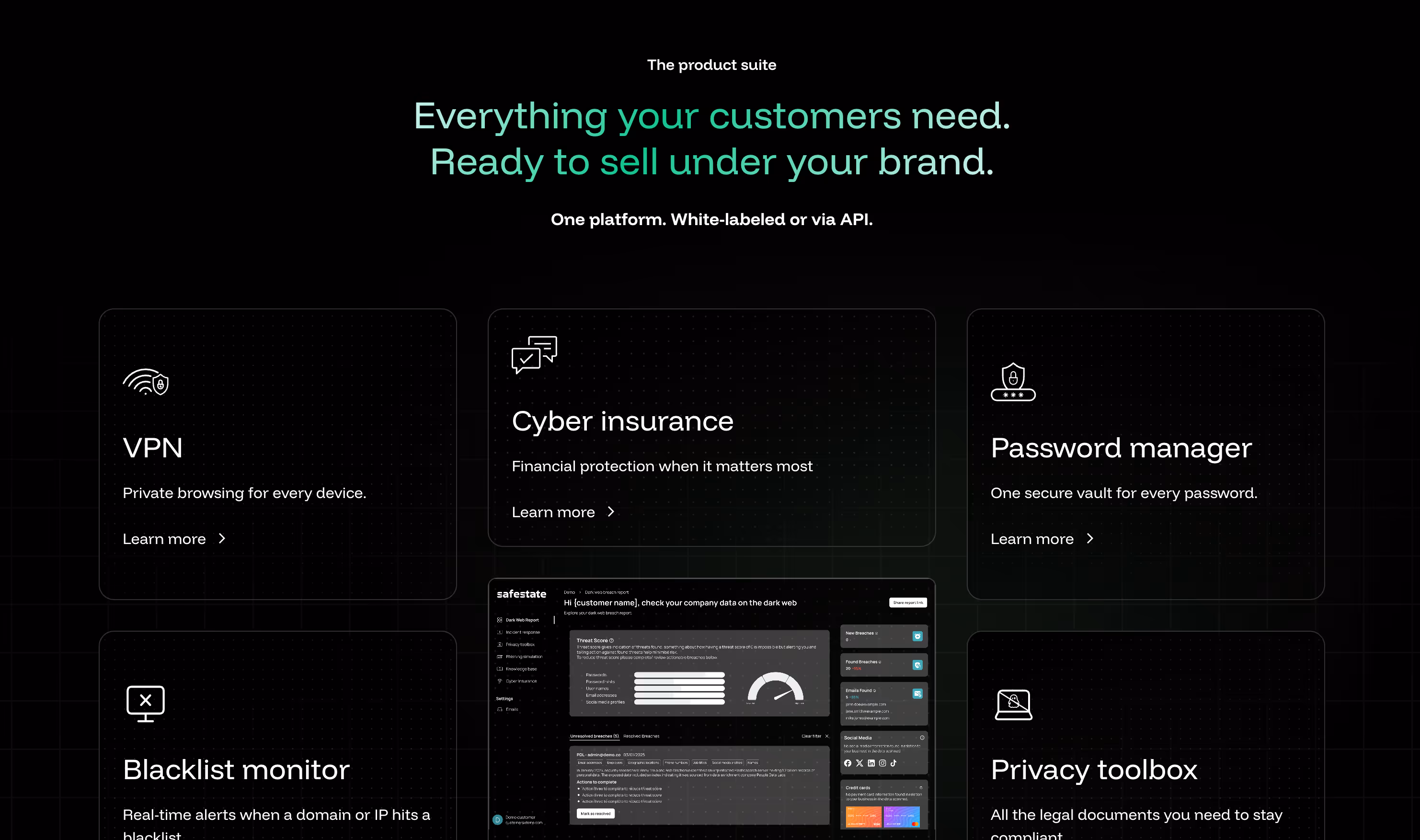 SafeState website screenshot
